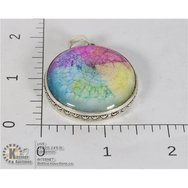 #239-RAINBOW SOLAR QUARTZ PENDANT