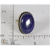 Image 1 : #110-LAPIZ LAZULI RING SIZE 6.75