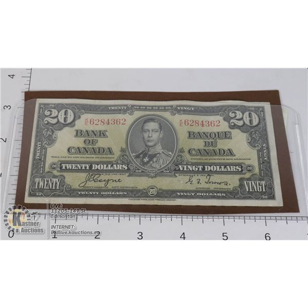 1937 $20 COYNE TOWERS - K/E 6284362 BC-25C