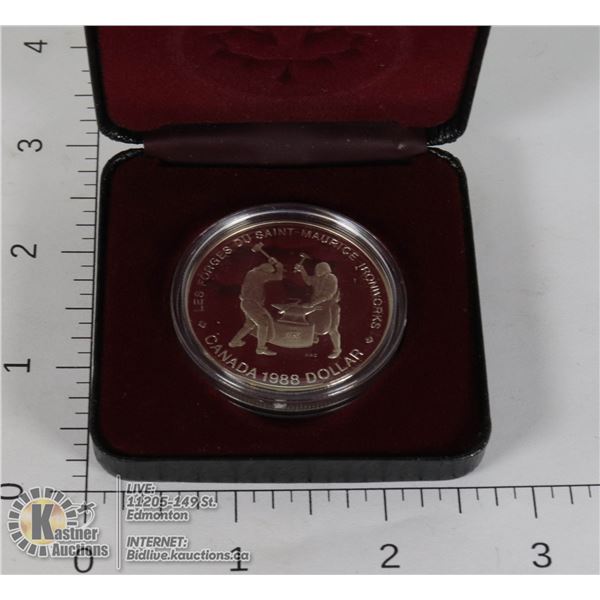 CANADIAN SILVER SOLLAR IN CASE 1988