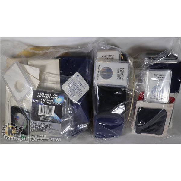 2 BAGS FULL OF MINT/COIN CASES ETC.