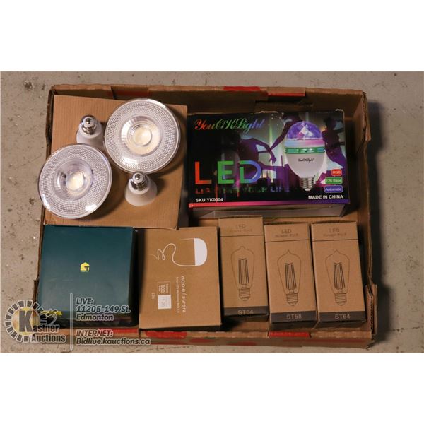 LARGE FLAT OF VARIOUS LED BULBS