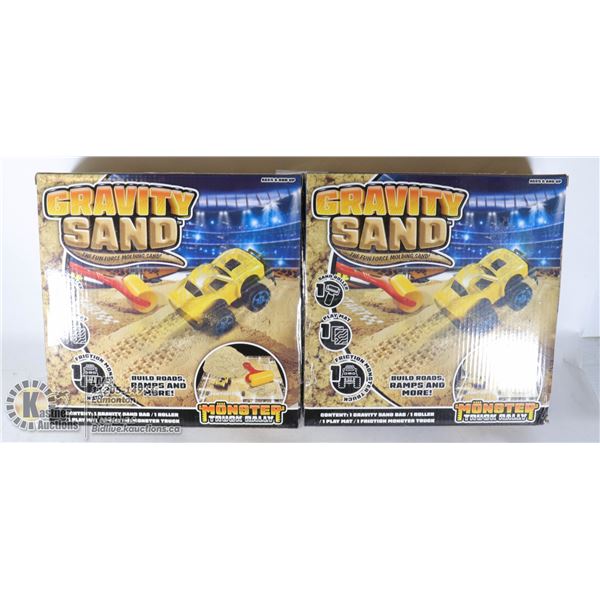 LOT OF 2 GRAVITY SAND MONSTER TRUCK RALLY