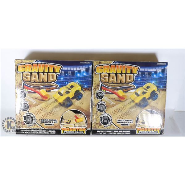 LOT OF 2 GRAVITY SAND MONSTER TRUCK RALLY