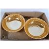 Image 1 : 2 PC ANCHOR HOCKING PEACH LUSTER BOWLS
