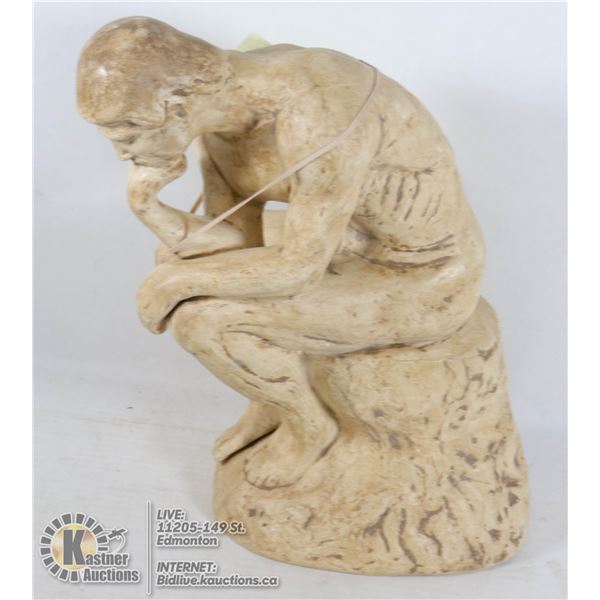 CERAMIC THINKER STATUE