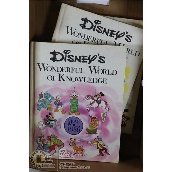 LOT OF DISNEY'S WORLD OF KNOWLEDGE BOOKS