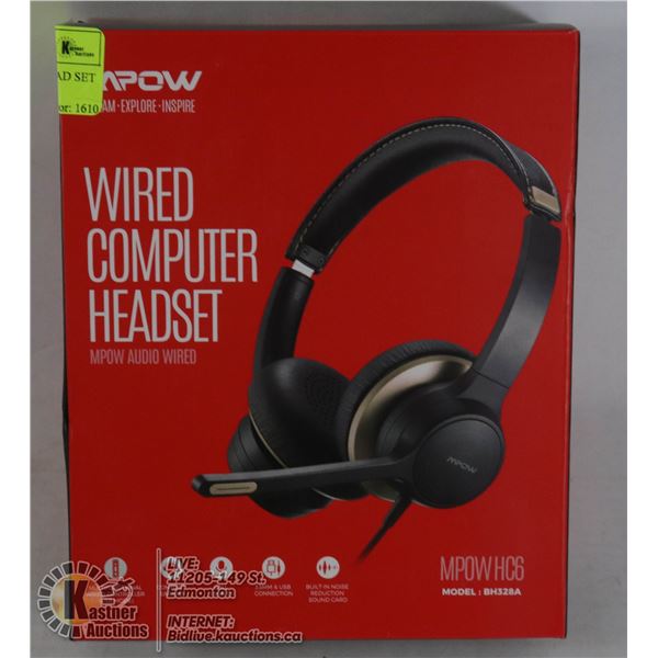 MPOW WIRED COMPUTER HEAD SET