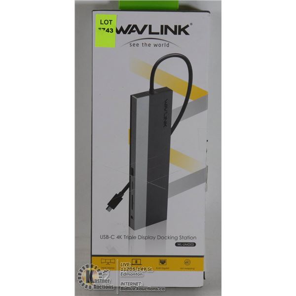 WAVLINK USB-C TRIPLE DISPLAY DOCKING SYSTEM