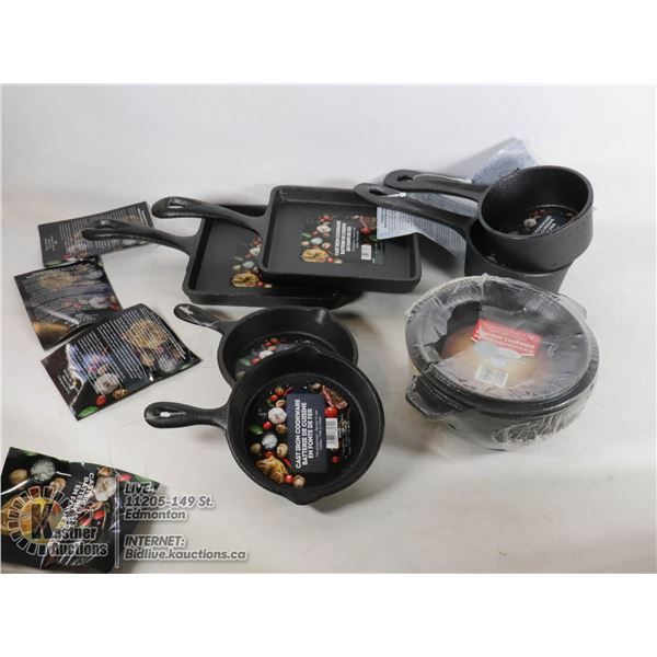 NEW 7 MINI CAST IRON PANS VARIETY