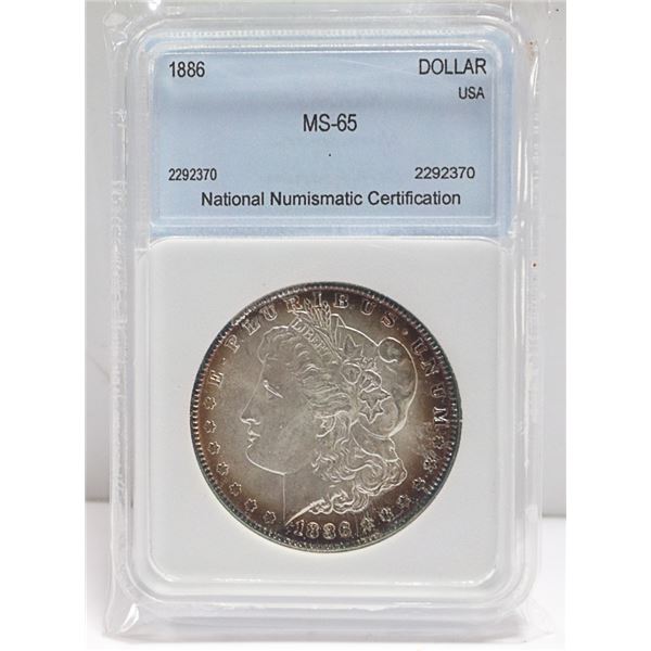 1886 MS-65 MORGAN SILVER DOLLAR