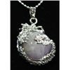 Image 2 : AMEYTHST STONE IN STAINLESS DRAGON NECKLACE 925