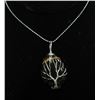 Image 1 : TIGERS EYE STONE TREE OF LIFE NECKLACE STAMPED