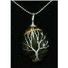 Image 2 : TIGERS EYE STONE TREE OF LIFE NECKLACE STAMPED