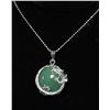 Image 1 : JADE STONE WRAPPED WITH DRAGON NECKLACE 925