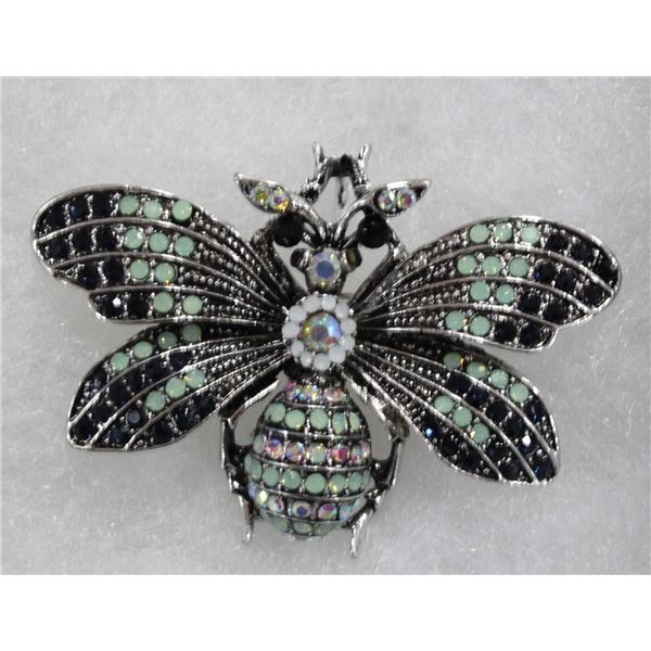 WASP RHINESTONE BROOCH