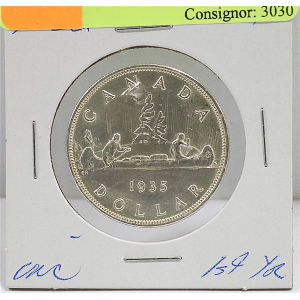 UNCIRCULATED 1935 CANADIAN GEORGE V SILVER $1