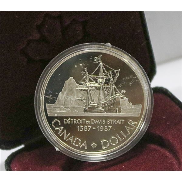 1987 CANADIAN DAVIS STRAIT CASED PROOF SILVER