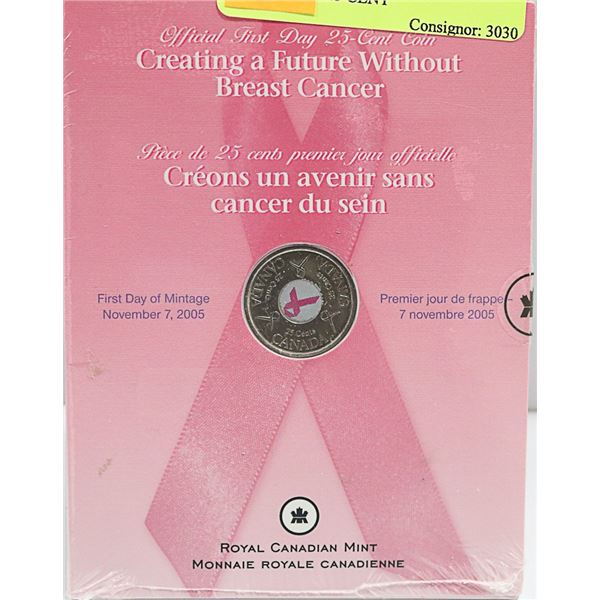 UNOPENED OFFICIAL 1ST DAY ISSUE 2005 COLOR 25 CENT