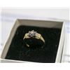 Image 1 : 14K GOLD DIAMOND SAPPHIRE RING SIZE 5
