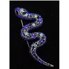 Image 1 : SNAKE RHINESTONE BROOCH