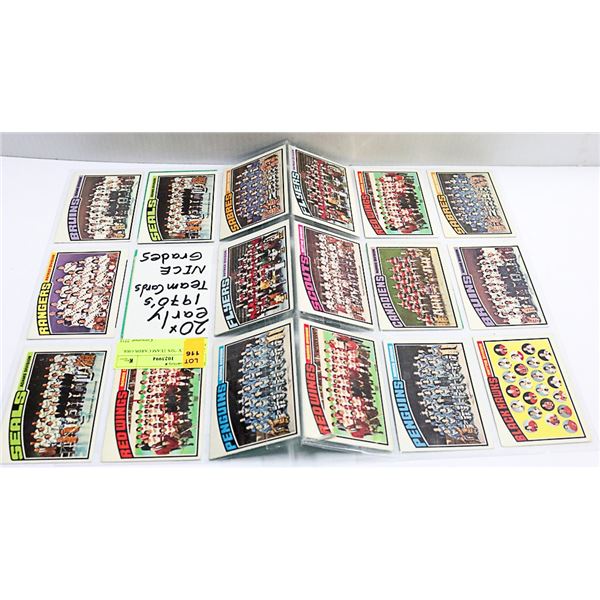 20 X EARLY '70'S TEAM CARDS ORR, CLARKE,