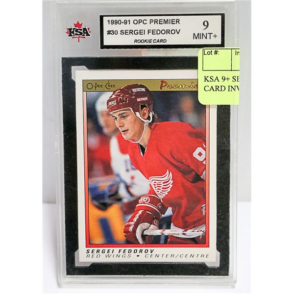 KSA 9+ SERGEI FEDEROV ROOKIE CARD INVESTMENT