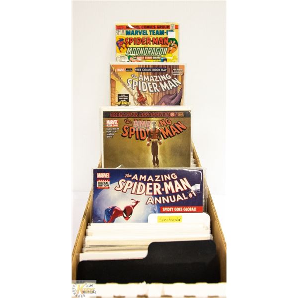 LONG BOX WITH ALL SPIDERMAN COMICS