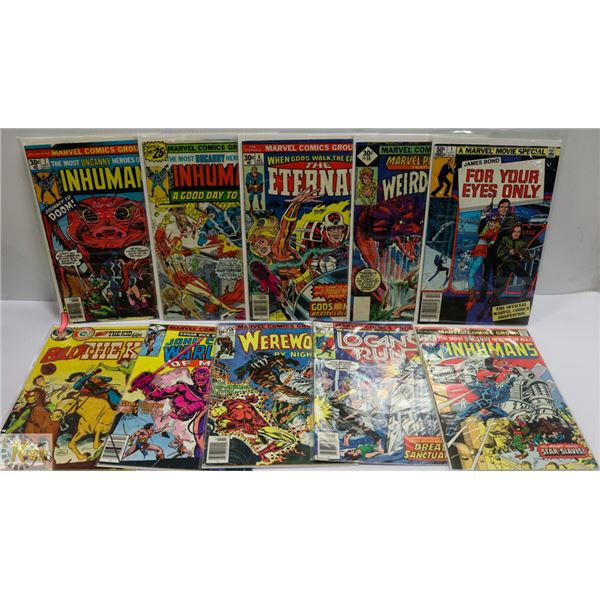 BOX WITH 10 OLDER COMICS