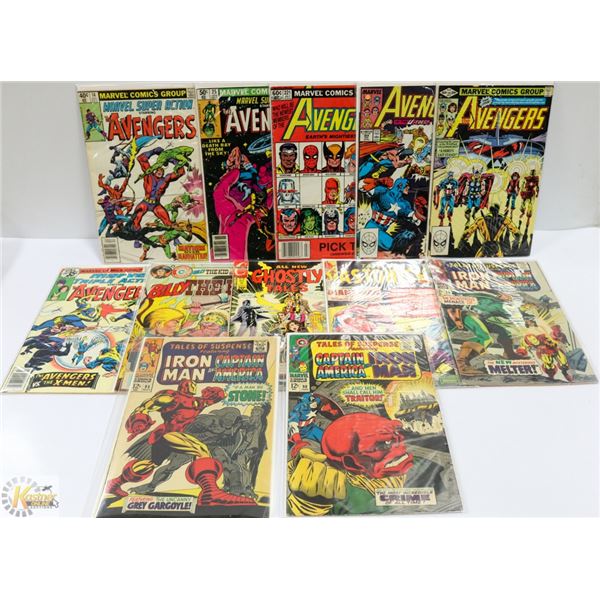 BOX WITH 12 OLDER COMICS