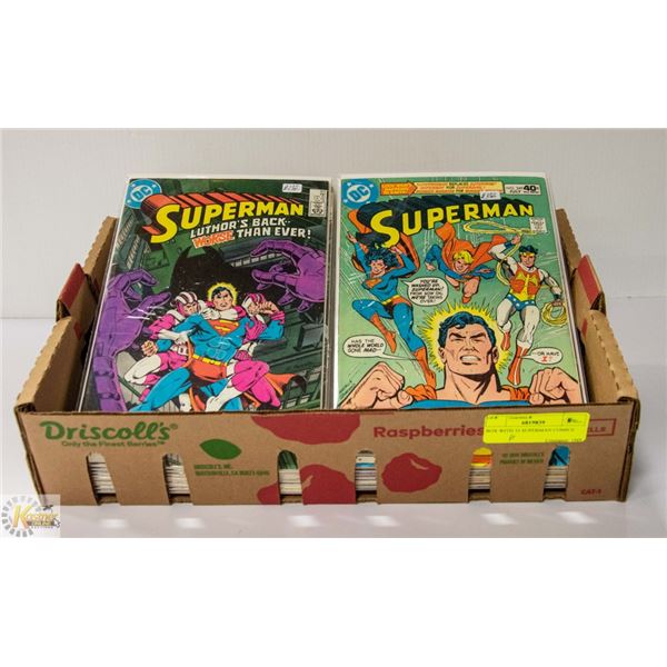BOX WITH 33 SUPERMAN COMICS