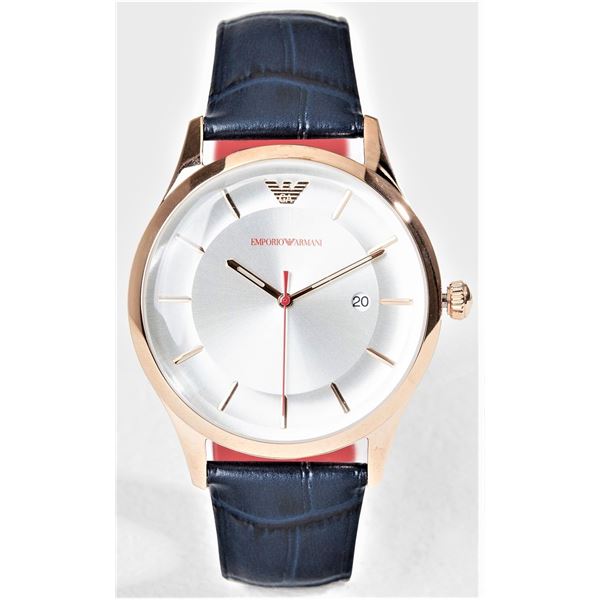 NEW EMPORIO ARMANI WHITE DIAL W/DATE MSRP $249