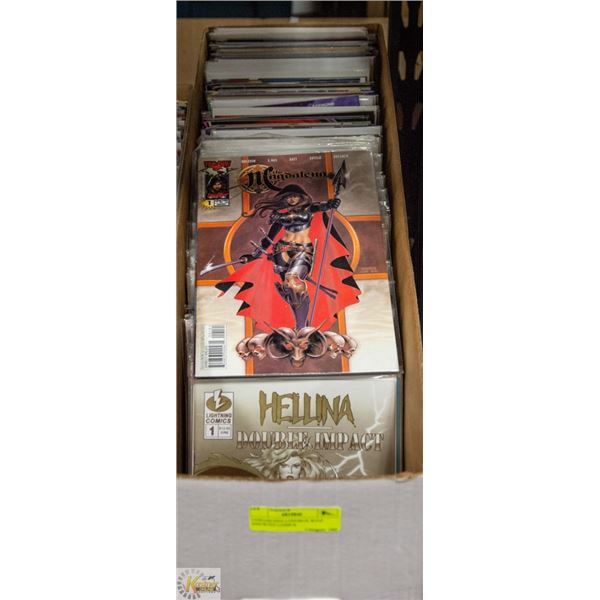 UNSEARCHED LONGBOX WITH ASSORTED COMICS