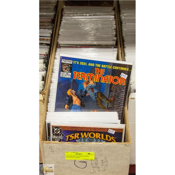UNSEARCHED LONGBOX WITH ASSORTED COMICS