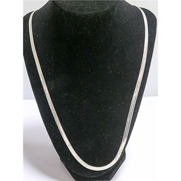 .925 SILVER HERRINGBONE NECKLACE MADE IN ITALY