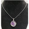 Image 1 : AMETHYST STONE WRAPPED WITH DRAGON NECKLACE  925