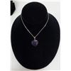 Image 1 : BLUE GOLDSTONE HEART SHAPED PENDANT WITH NECKLACE