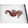 Image 1 : SEAHORSE RHINESTONE BROOCH