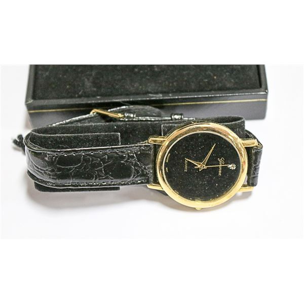 GENEVA WATCH WITH DIAMOND IN ORIGINAL BOX