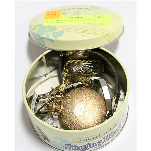 AUDUBON SOCIETY TIN WITH WATCHES