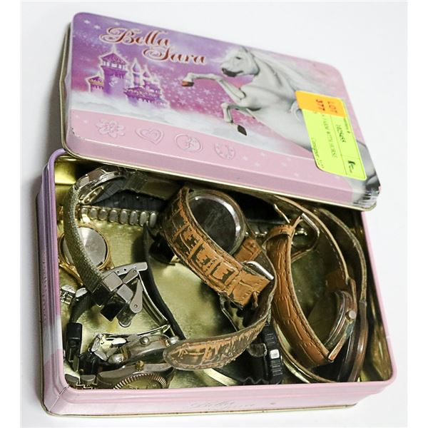 TIN BELLA FARM WITH HORSE WATCHES
