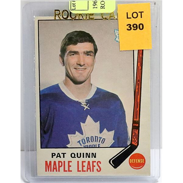 1969-70 O-PEE-CHEE # 186 PAT QUINN ROOKIE CARD