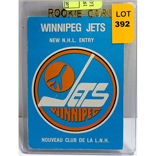 1979-80 O-PEE-CHEE # 81 FIRST JETS LOGO NHL