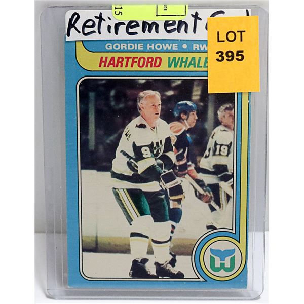 1979-80 O-PEE-CHEE # 175 G. HOWE RETIREMENT CARD