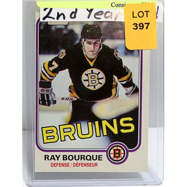 1981-82 O-PEE-CHEE # 1 R. BOURQUE 2ND YEAR CARD
