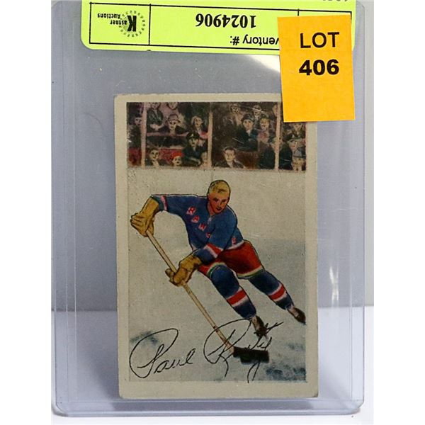 1952-53 PARKHURST # 24 PAUL RONTY NYR