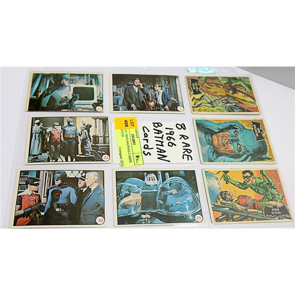 8 X SCARCE 1960'S BATMAN CARDS ART & PHOTOS
