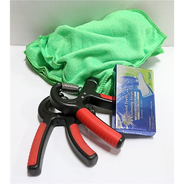 BOX WITH NEW MICROFIBER RAGS AND MORE....