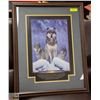 Image 1 : WOLF LITHOGRAPH 31" X 24" PROFESSIONAL FRAME