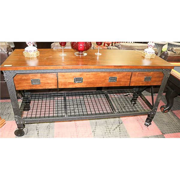 NEW WHALEN INDUSTRIAL METAL & WOOD WORKBENCH
